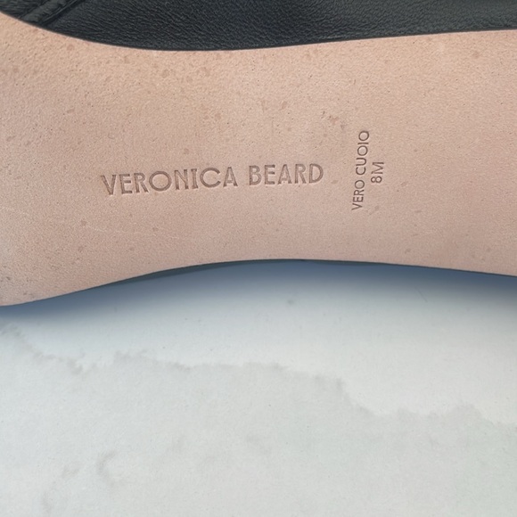 Veronica Beard Leone Pointed Toe Black Leather Bootie Size 8 - Picture 12 of 13